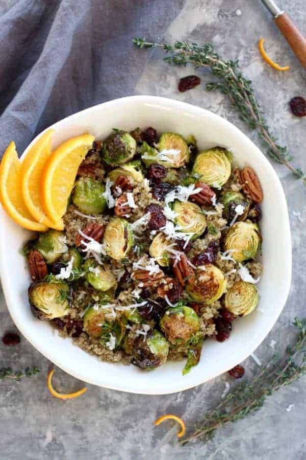 Roasted Brussel Sprouts + Quinoa