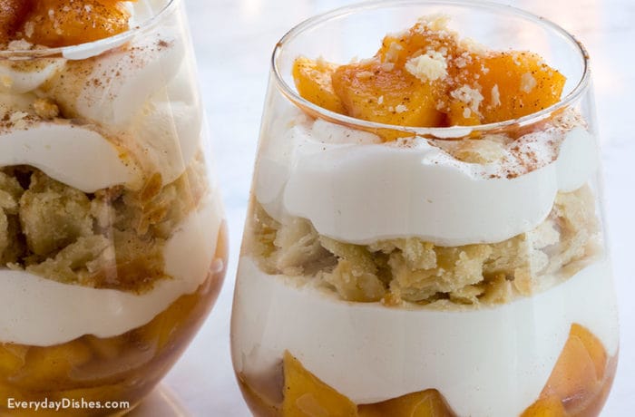 Caramelized Peach Pie Parfait