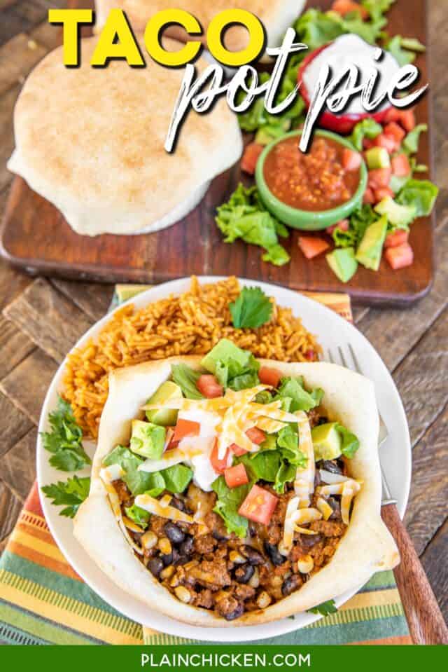 Chicken Pot Pie Tacos