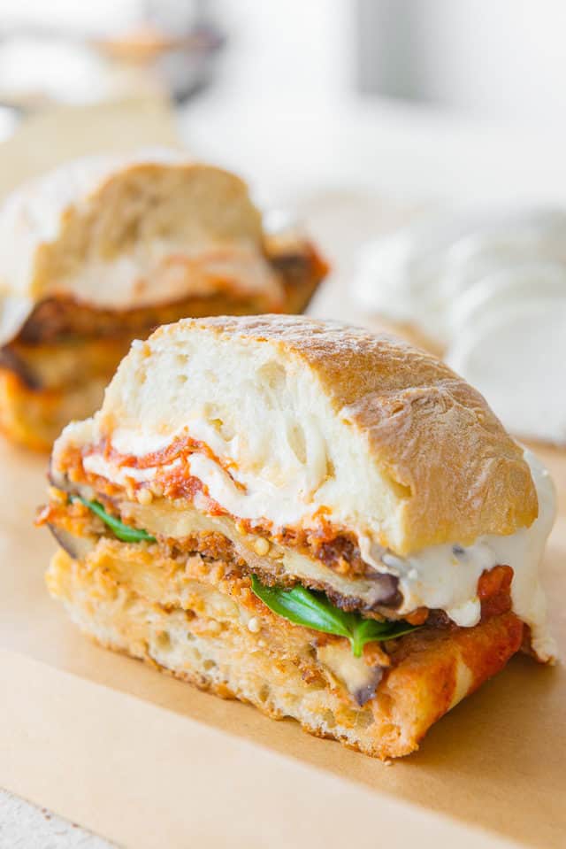 Eggplant Parmesan Sandwiches