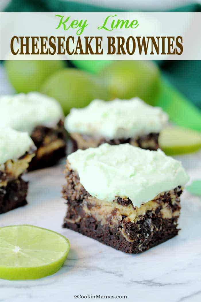 KEY LIME CHEESECAKE BROWNIES