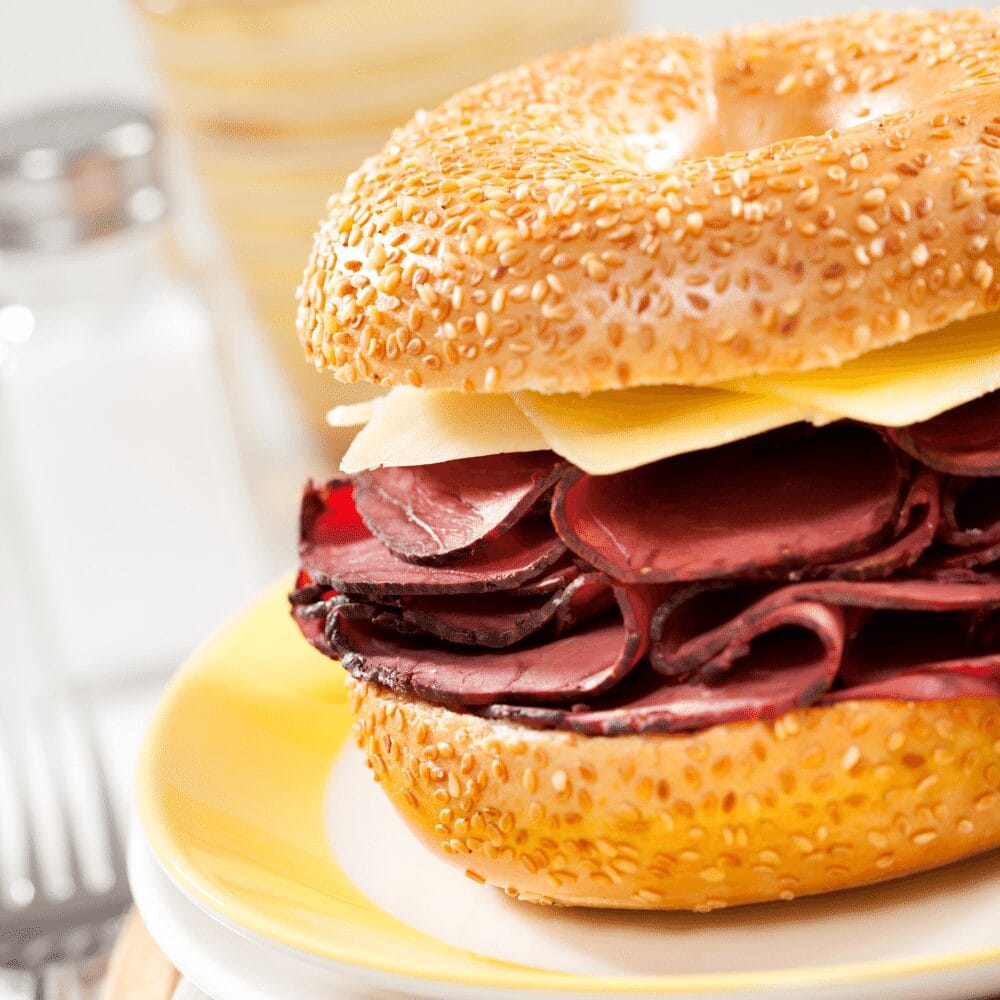 Pastrami cheese sandwich