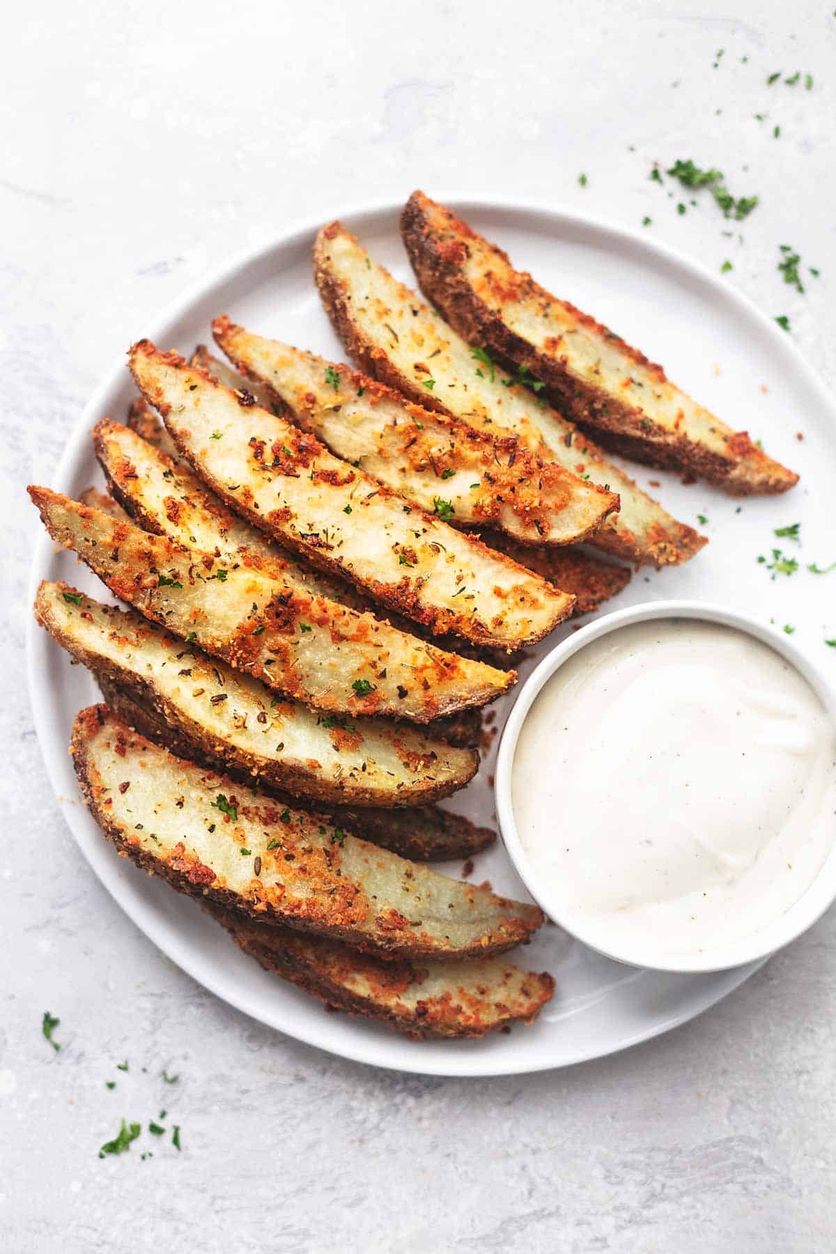 Baked Garlic Parmesan Potato Wedges
