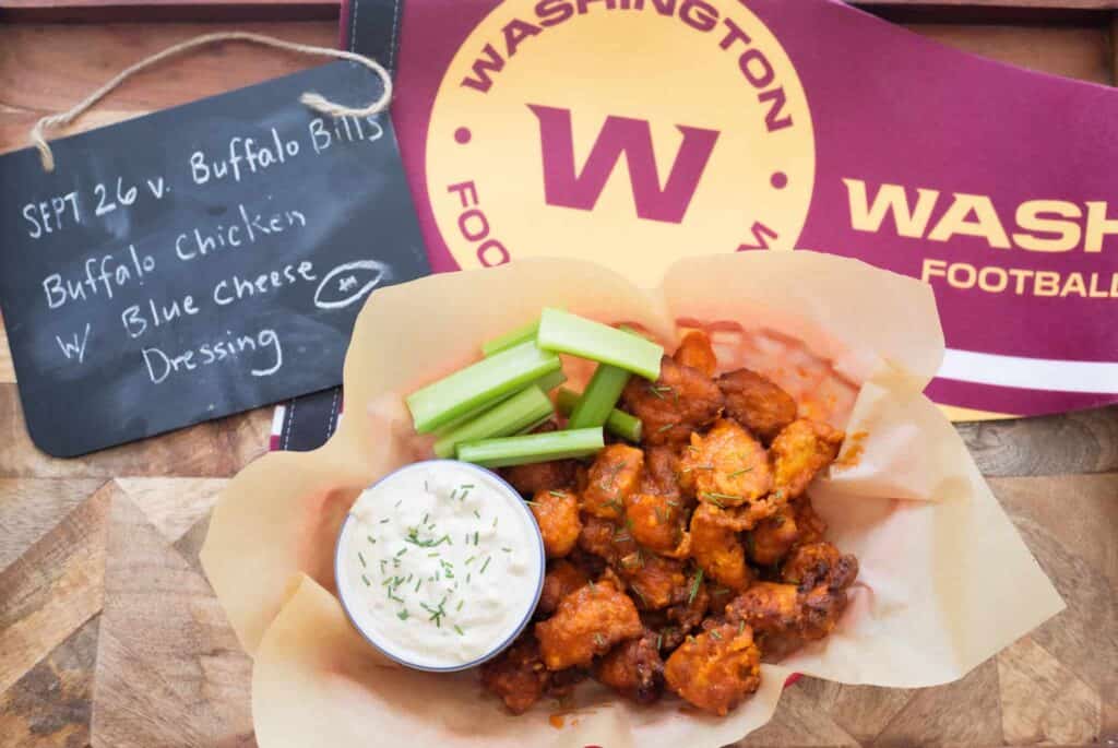 Chicken Nuggets with Blue Cheese Dressing