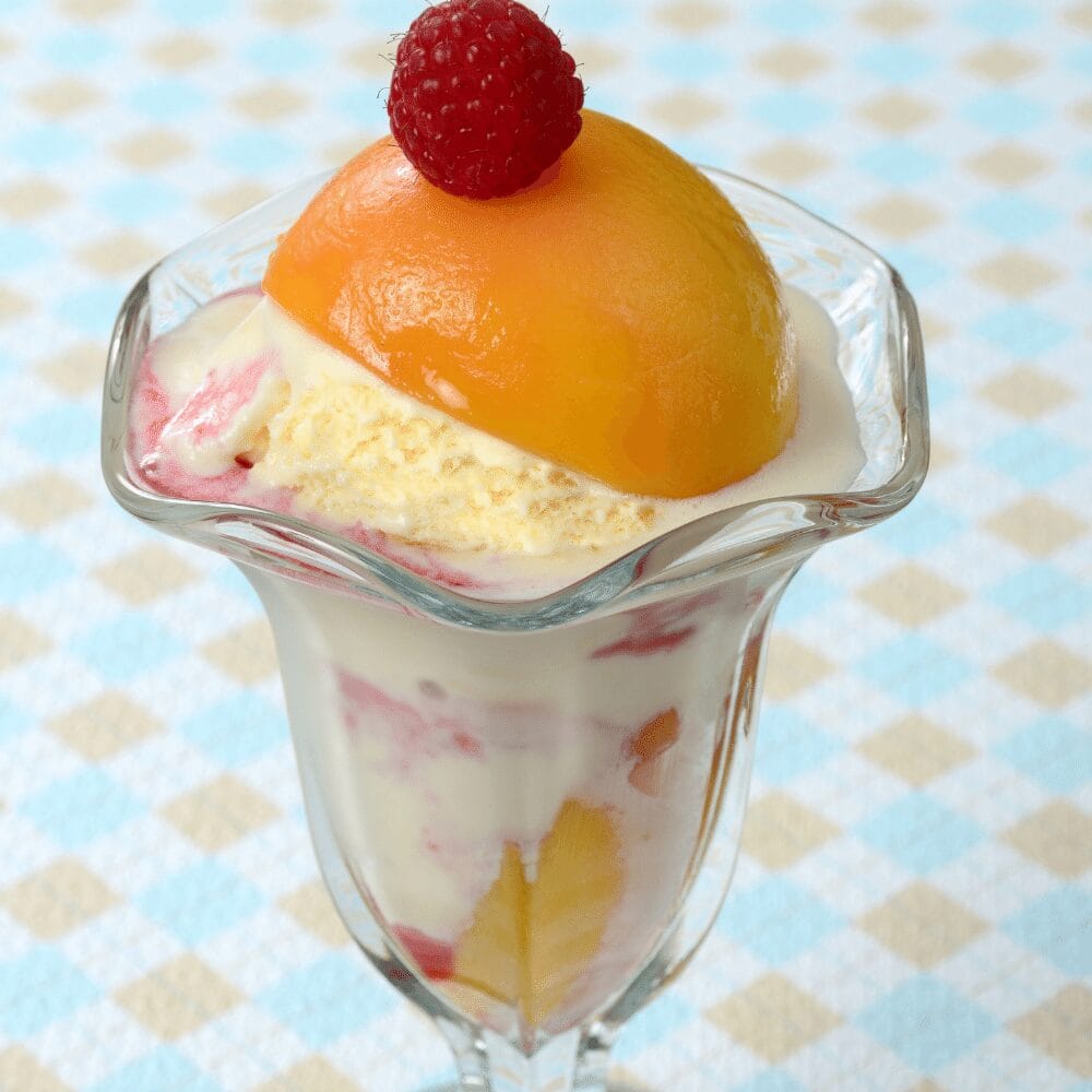 Peach Melba Parfait