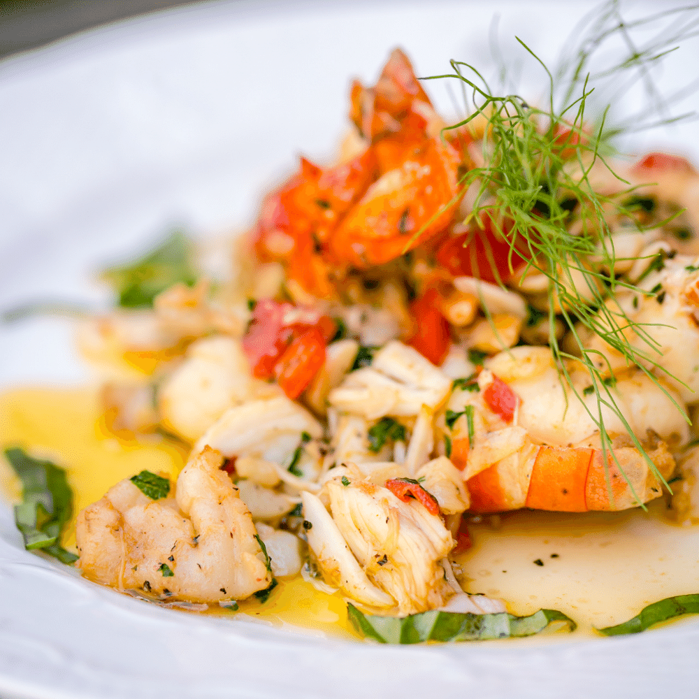 Shrimp and Crab Pasta Salad with Italian Dressing