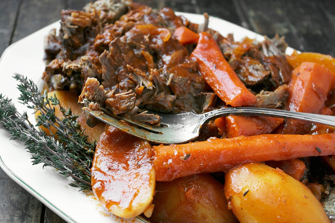 Slow Cooker Tangy Tomato Pot Roast