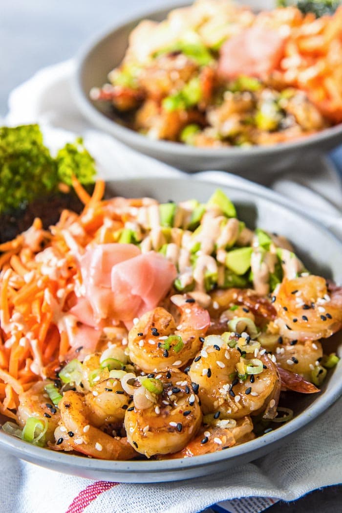 Teriyaki Shrimp Rice Bowls