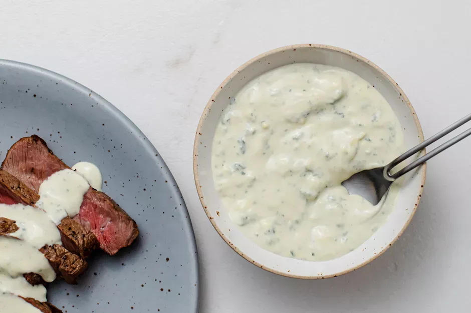 cheese sauce with steak