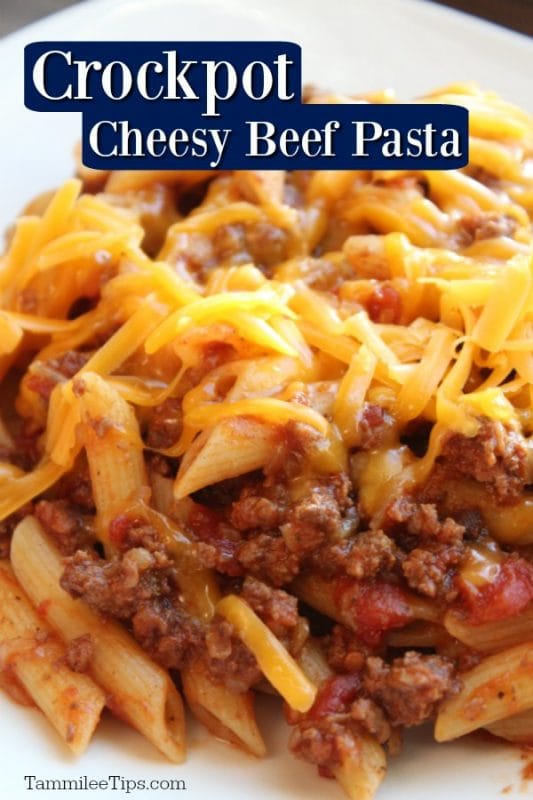 Crock Pot Cheesy Pasta and Beef Casserole