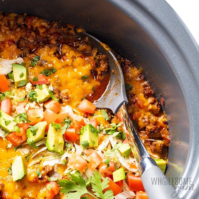 Crockpot Keto Taco Casserole