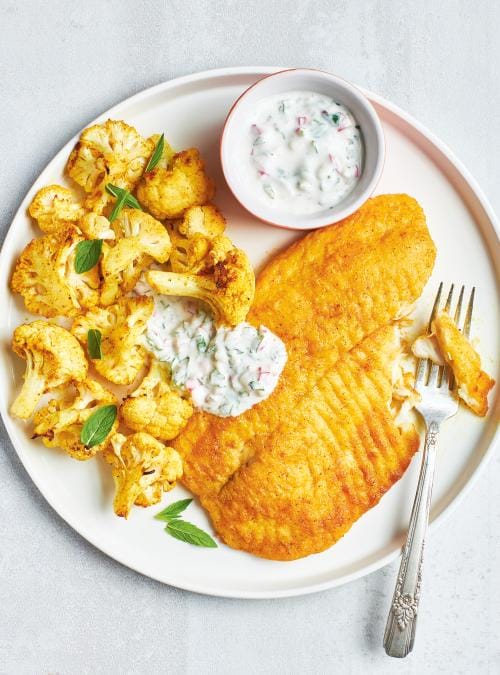 Curry-Roasted Fish and Cauliflower
