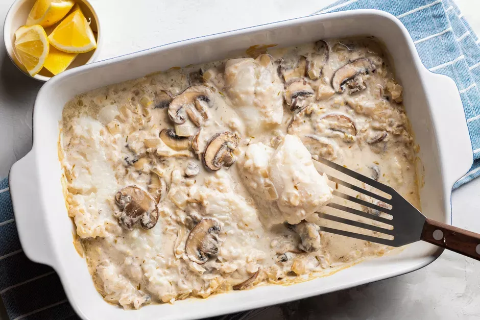 Fish Fillets With Mushroom Sauce