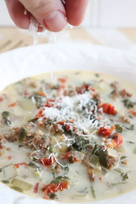Keto Crockpot Tuscan Soup
