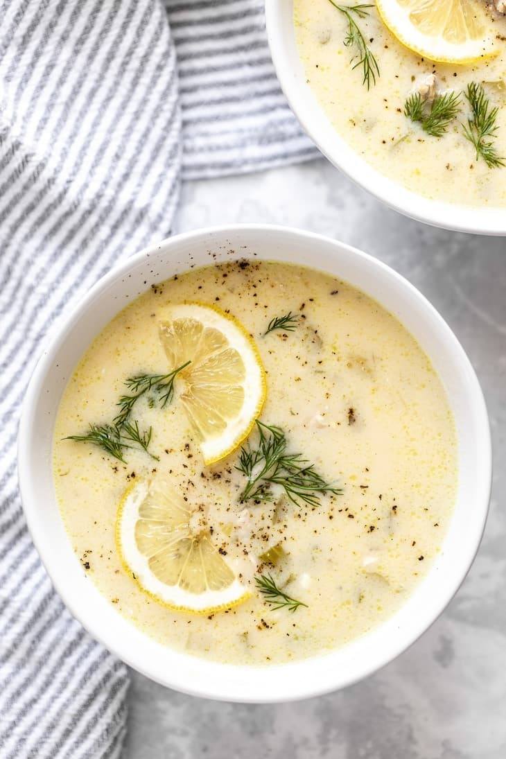 Keto Slow Cooker Greek Lemon Chicken Soup