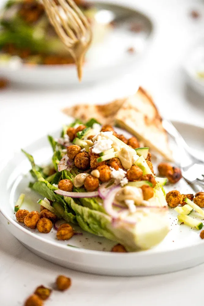 Mediterranean Chickpea Wedge Salad