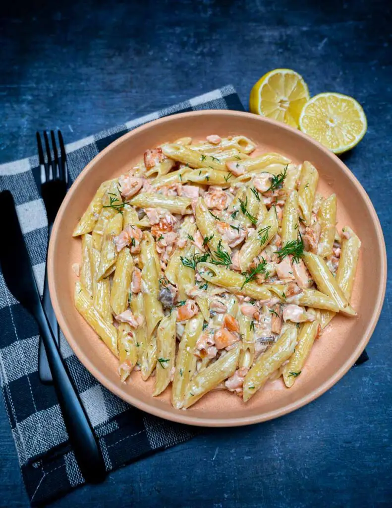 Penne alla Vodka with Salmon