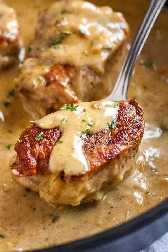 pork with cheese sauce