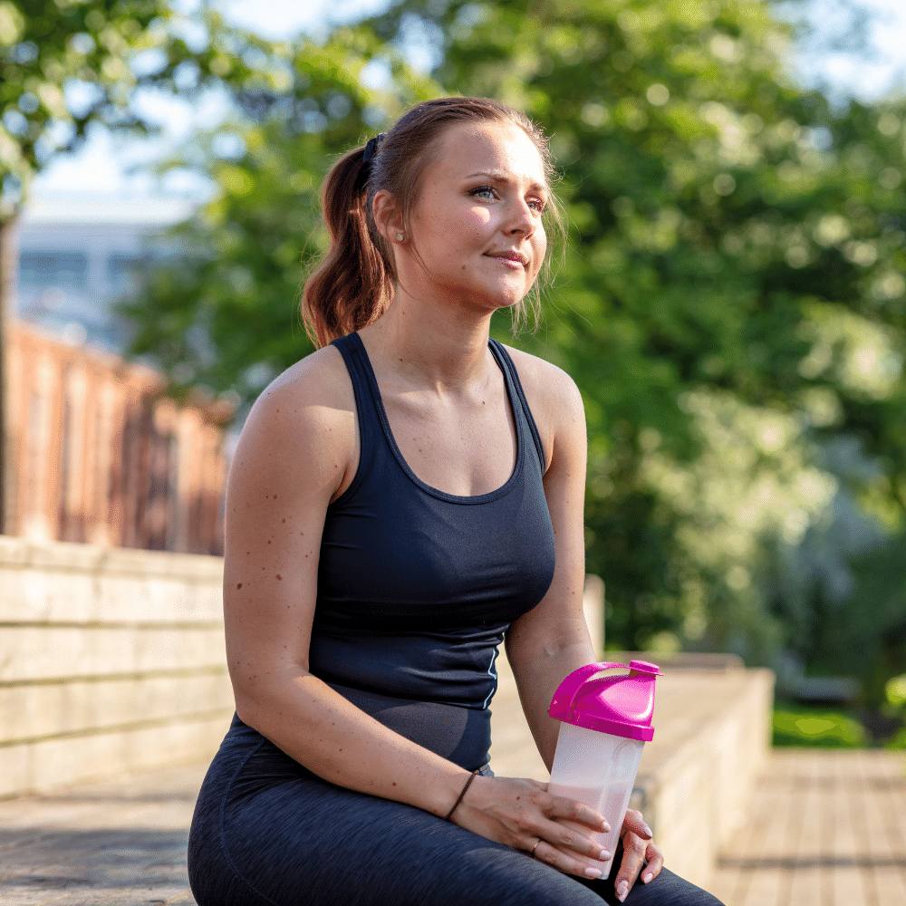 protein shake woman