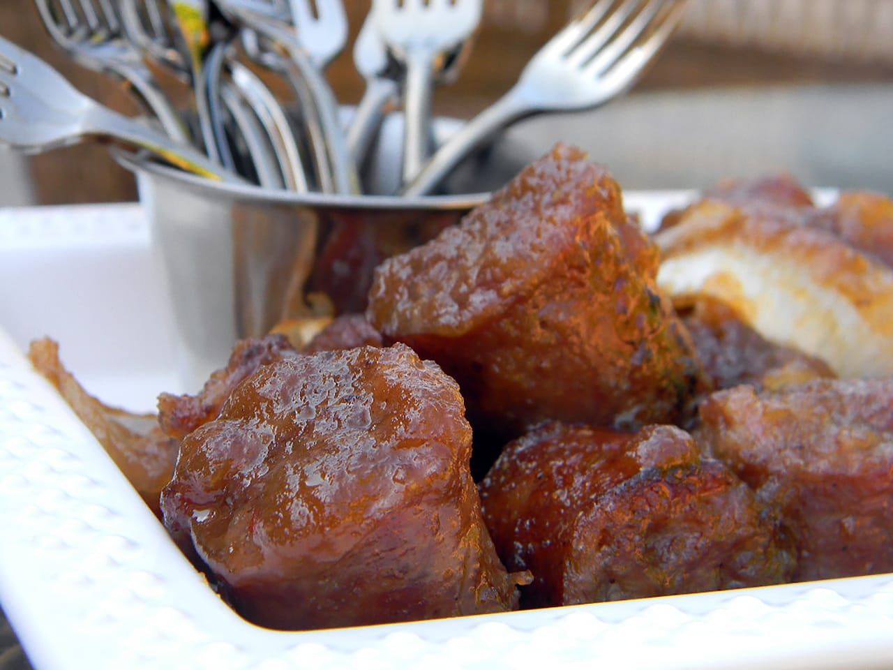 sausage with applesauce