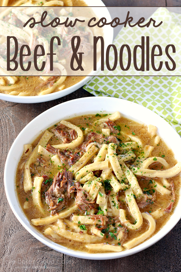 Slow Cooker Beef and Noodles Soup