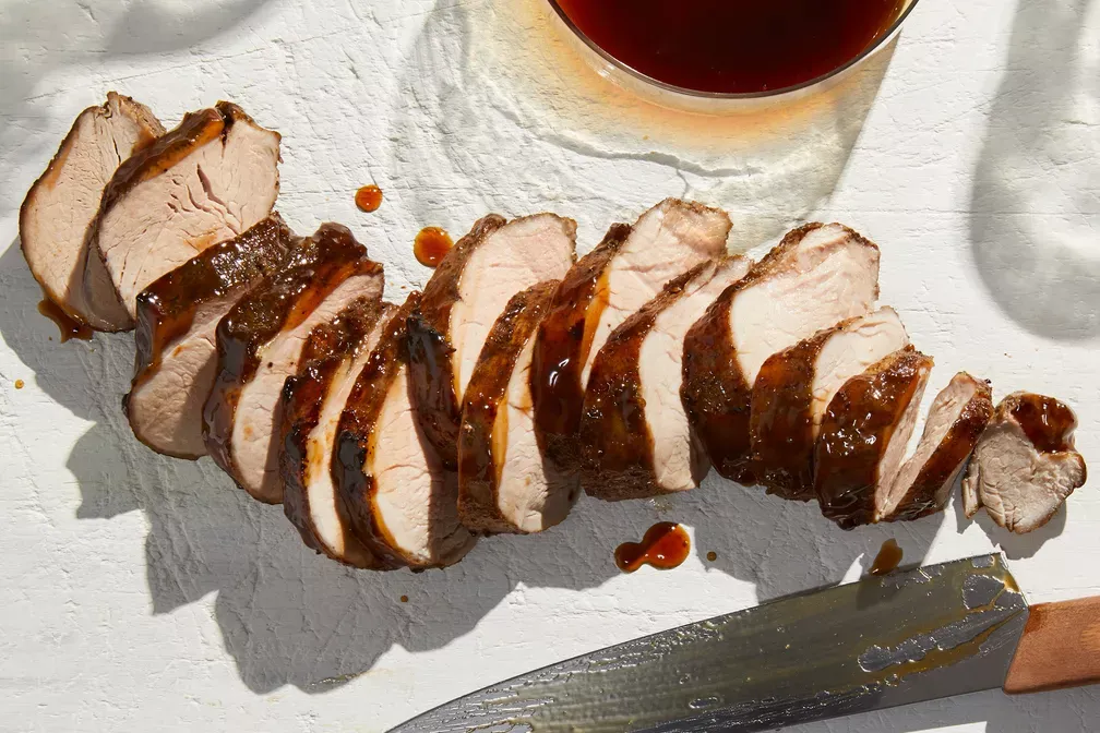 Slow Cooker Brown Sugar & Balsamic Glazed Pork Loin