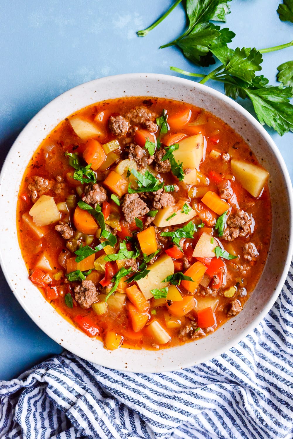 Slow Cooker Hamburger Soup