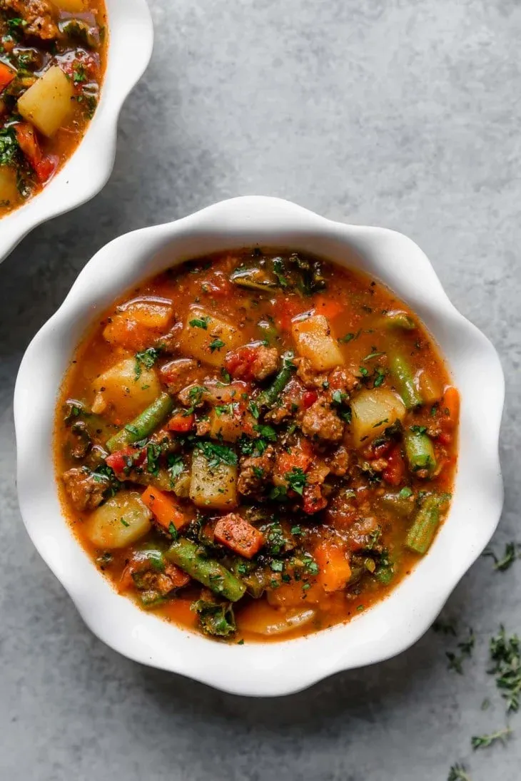 Slow Cooker Healthy Hamburger Soup