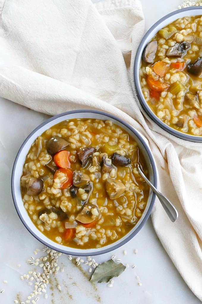 Slow Cooker Mushroom Barley Stew