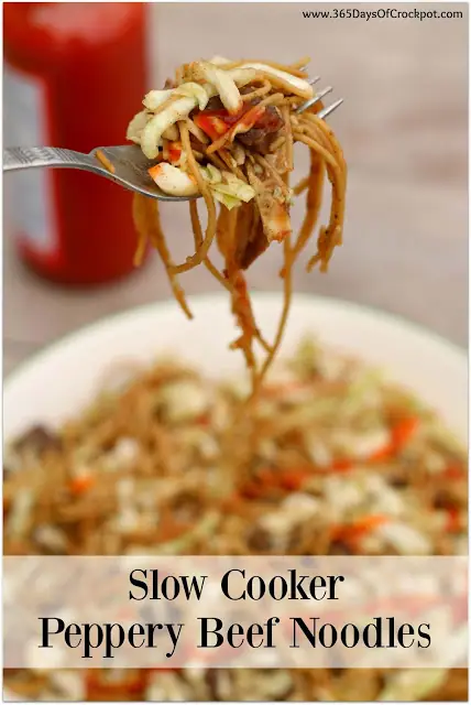 Slow Cooker Peppery Beef Noodles