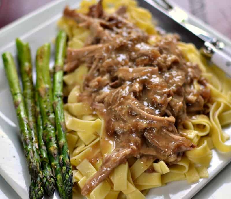 Slow Cooker Pork and Noodles
