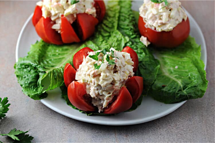 Tuna Salad Stuffed Tomatoes