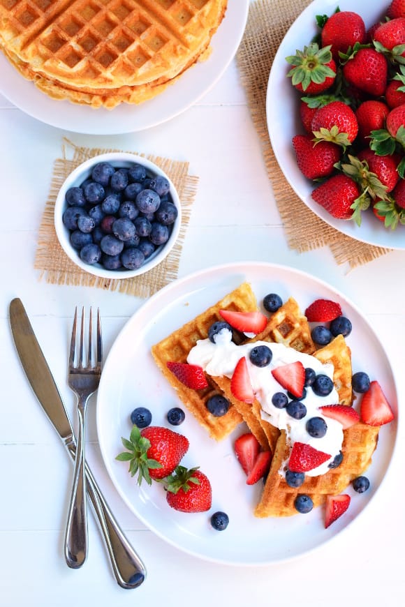 Waffles with Berries