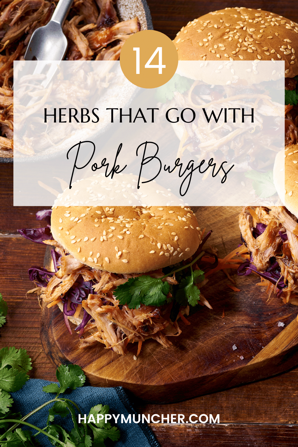 what herbs go with pork burgers