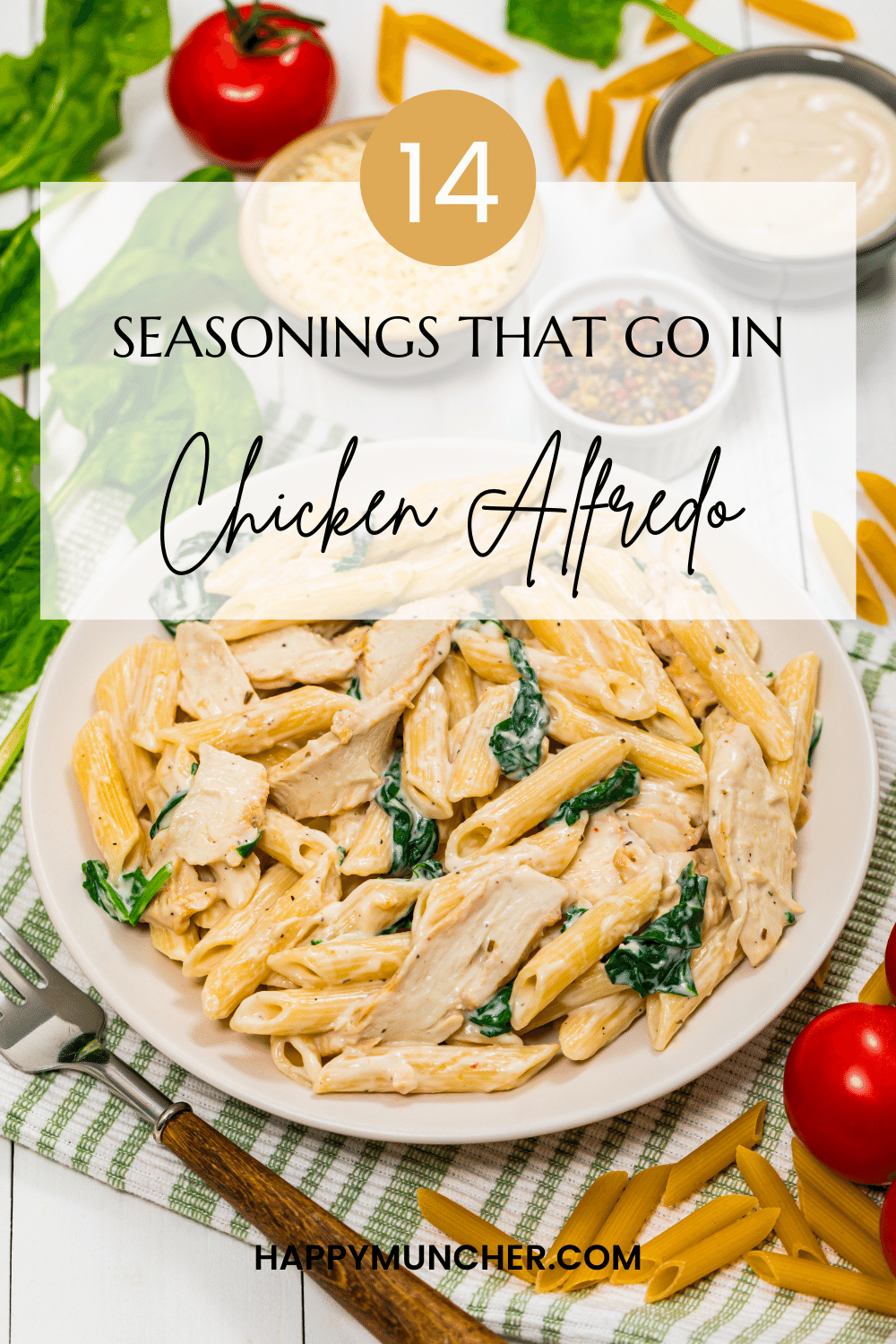 what seasoning goes in chicken alfredo