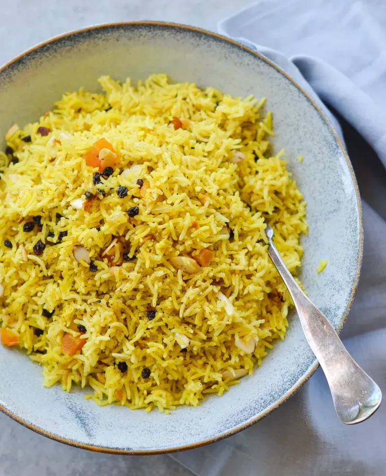 Basmati Rice Pilaf with Dried Fruits and Almonds