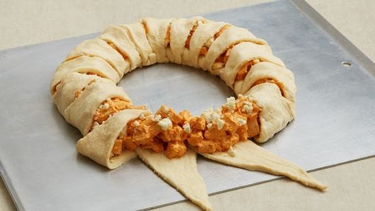 Buffalo Chicken Crescent Roll Ring