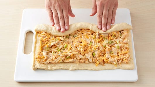 Buffalo Chicken Rollup Bake