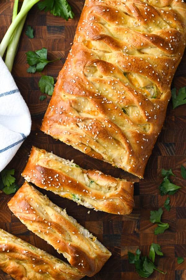Chicken and Broccoli Crescent Braid