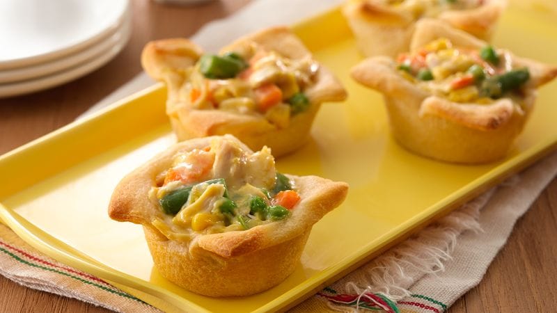 Chicken Pot Pie Crescent Cups