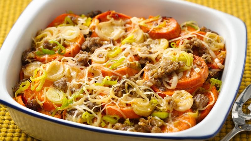 Crockpot Sausage and Sweet Potatoes