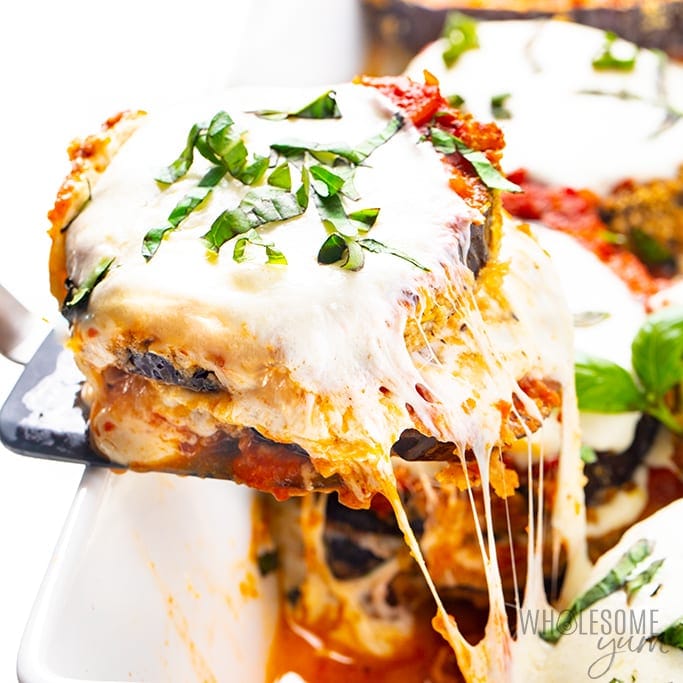 Healthy Keto Eggplant Parmesan
