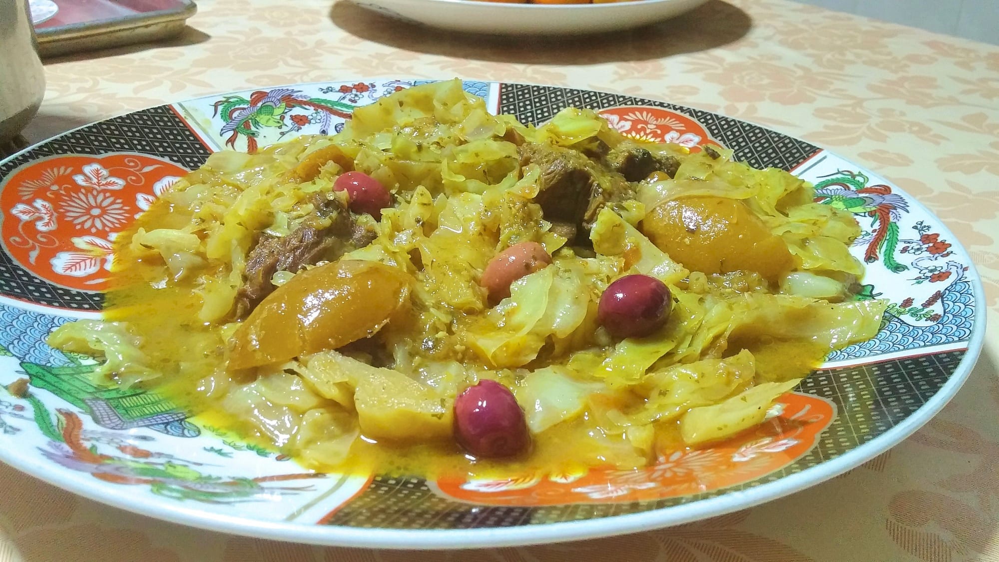 Moroccan Cabbage Tagine with Preserved Lemon and Olives