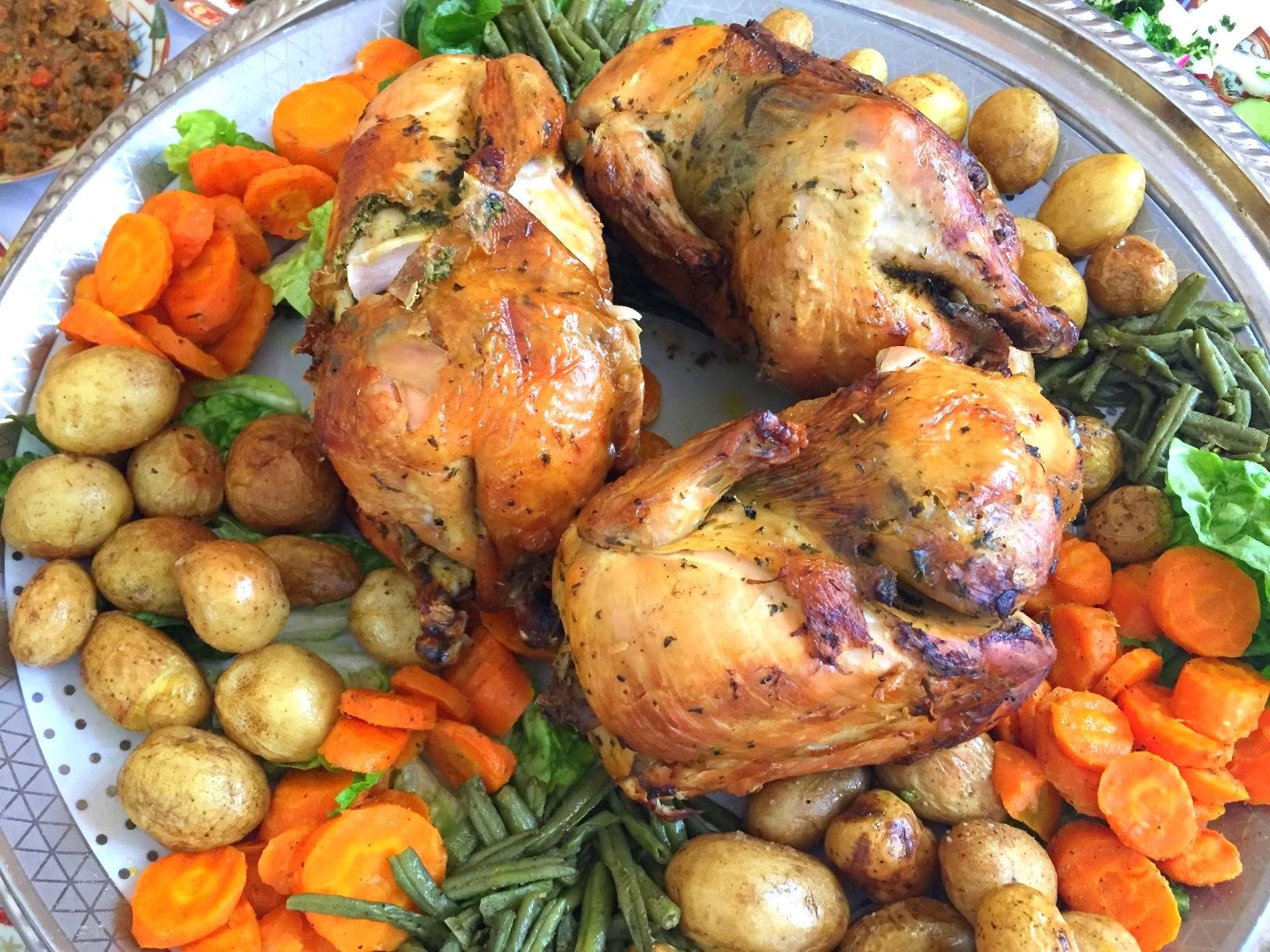 Moroccan Steamed Chicken with Spinach and Chermoula Stuffing