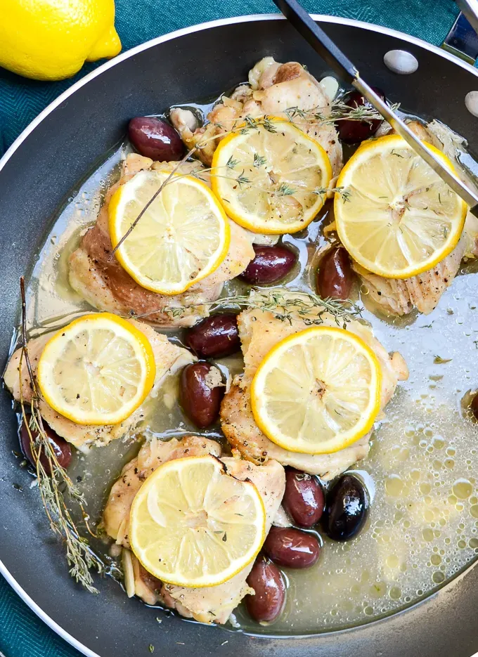One-Skillet Mediterranean Lemon Chicken