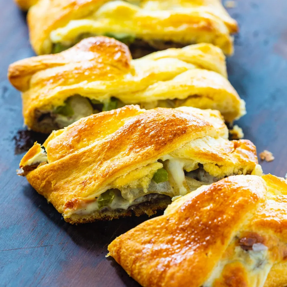 Philly Cheesesteak Crescent Braid