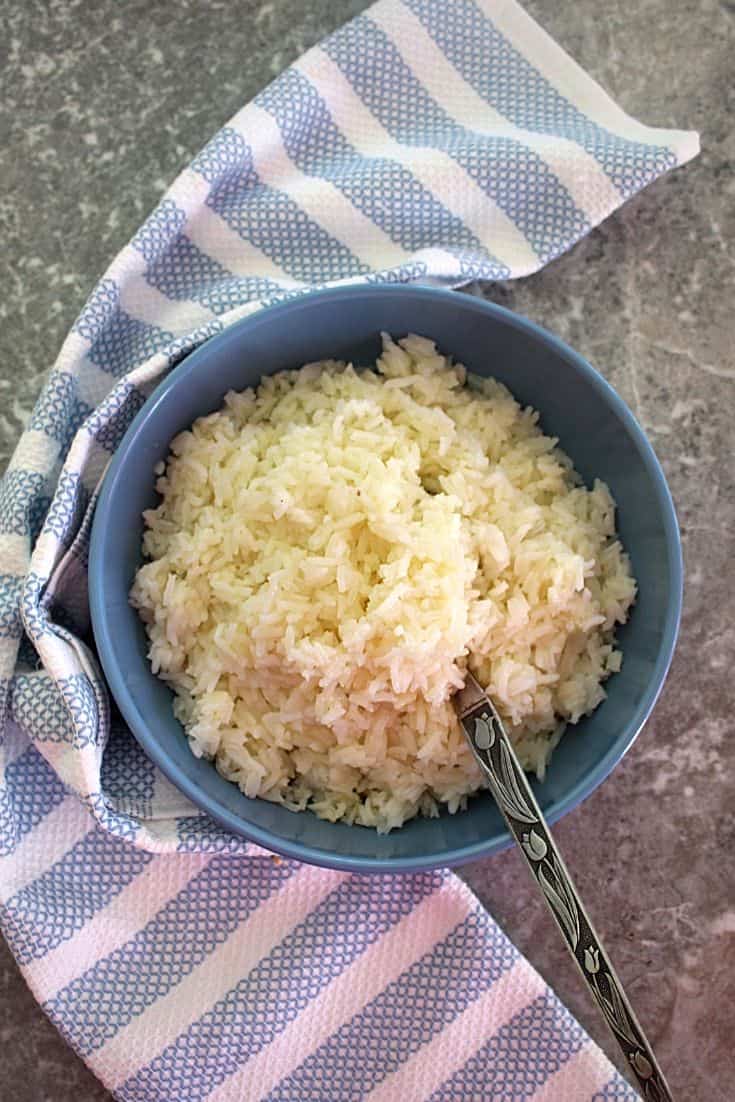 Simple Olive Oil & Garlic Jasmine Rice