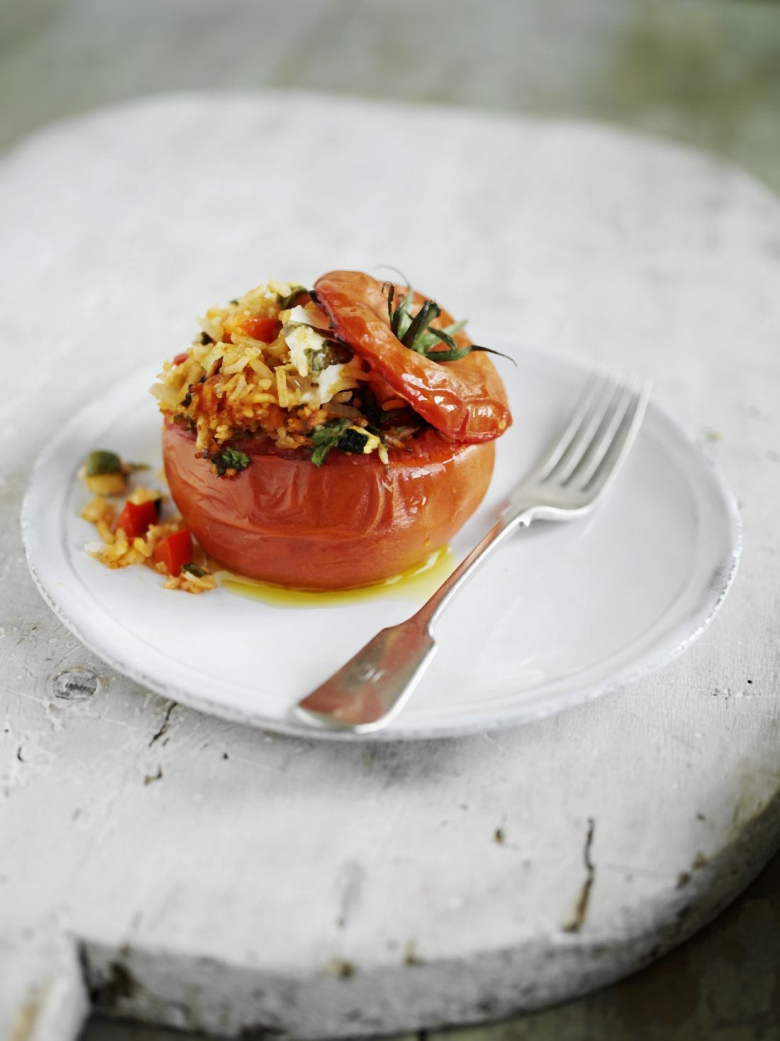 Slow Cooker Stuffed Tomatoes