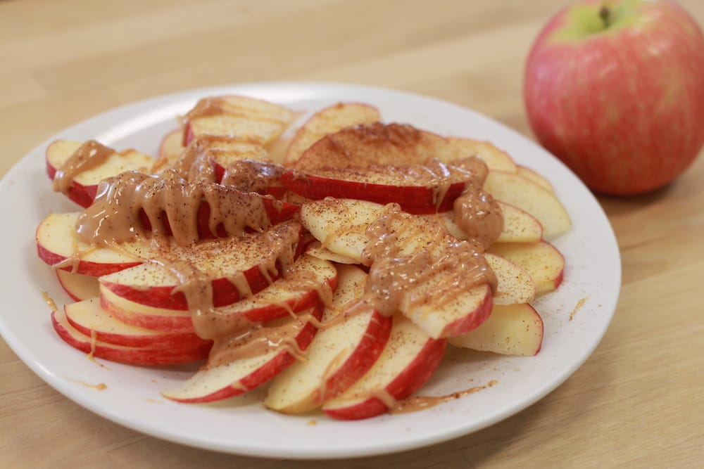 Apple Slices with Peanut Butter Snack