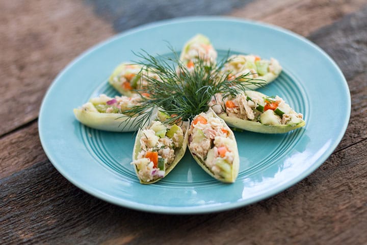 tuna salad In Endive Leaves